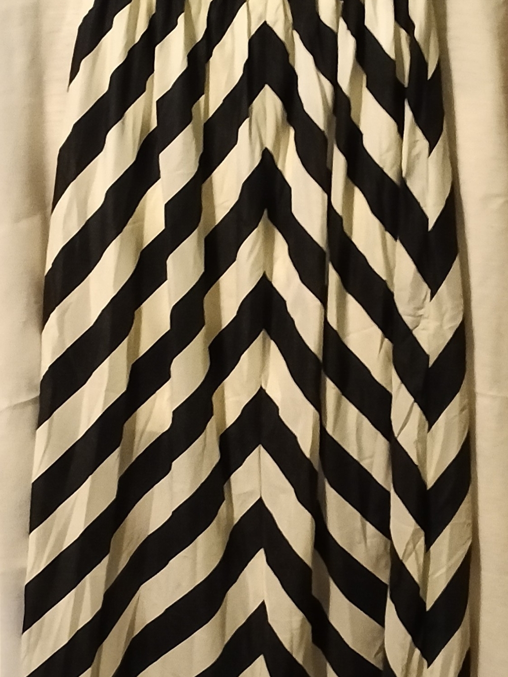 Ya Los Angeles Black and White Chevron Maxi Skirt